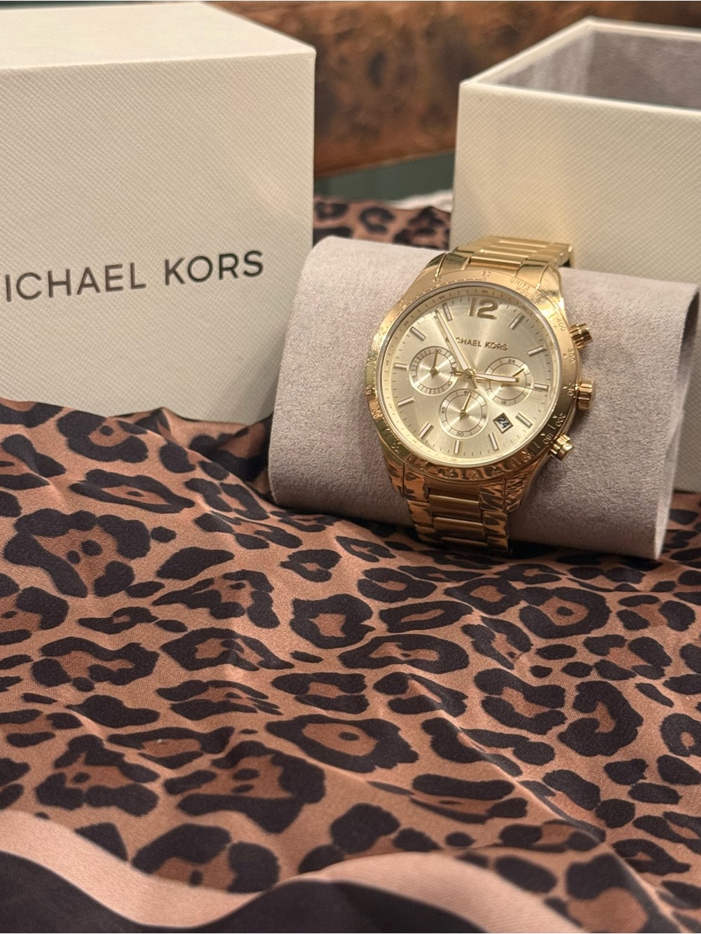 Michael Kors Gold-Tone Women's Chronograph Watch